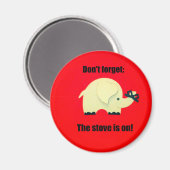 Aimant N'oubliez pas que le poêle est allumé ! (Recto/Verso)