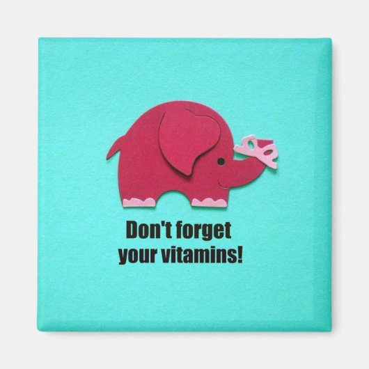 Aimant N'oubliez pas vos vitamines ! (Devant)