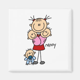 Aimant Nounou Stick Figure