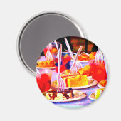 Aimant Nourriture Art Pop Gâteaux Snacks Fourchettes Colo (Recto/Verso)