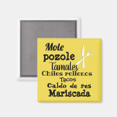 Aimant nourriture mexicaine populaire (Recto/Verso)