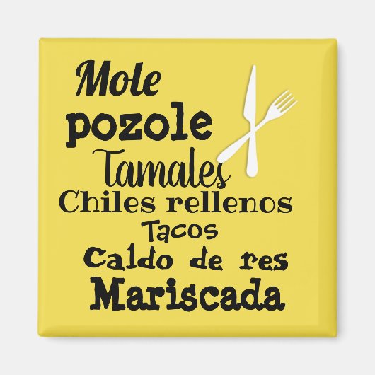 Aimant nourriture mexicaine populaire (Devant)