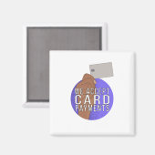 Aimant Nous acceptons les paiements par carte (Recto/Verso)