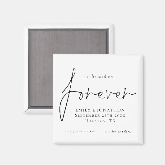 Aimant Nous avons décidé sur Forever White Enregistrer la (Recto/Verso)
