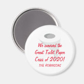 Aimant Nous avons survécu 2020 ! Nom de famille de quaran (Recto/Verso)