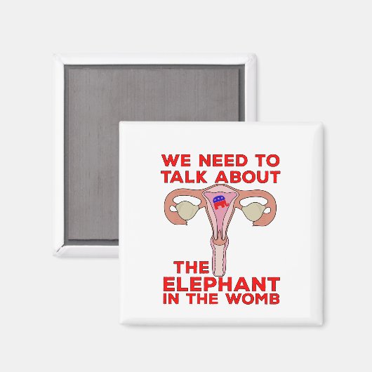 Aimant Nous devons parler de l'éléphant dans le ventre (Recto/Verso)