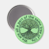 Aimant Nous faisons tous partie de l'arbre de vie (Recto/Verso)