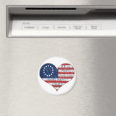 Aimant Nous Le Peuple Le Coeur Du Drapeau Américain (In Situ (Lave-vaisselle))