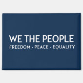 Aimant NOUS LE PEUPLE Liberté Paix Égalité | Bleu (Recto)