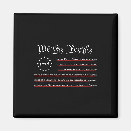 Aimant Nous Le Peuple Préambule La Constitution Américain (Devant)