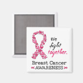 Aimant Nous luttons ensemble contre le cancer du sein (Recto/Verso)