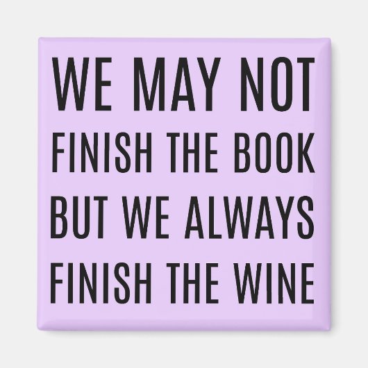 Aimant Nous ne pouvons pas terminer le livre, mais nous f (Devant)