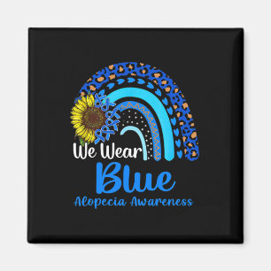 Aimant Nous portons Blue Alopecia Sensibilisation Rainbow