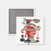 Aimant Nous sommes coincés sur vous ! (votre réfrigérateu (Recto/Verso)