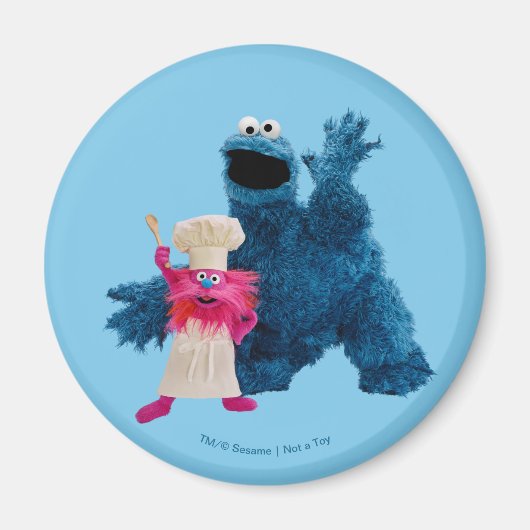 Aimant Nous sommes des gourmands | Pose classique (Devant)