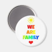 Aimant Nous sommes la famille Rainbow Sunshine Adoption D (Recto/Verso)
