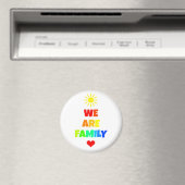 Aimant Nous sommes la famille Rainbow Sunshine Adoption D (In Situ (Lave-vaisselle))