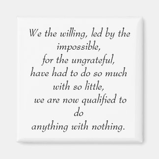 Aimant Nous sommes prêts, menés par l'impossible, pour le