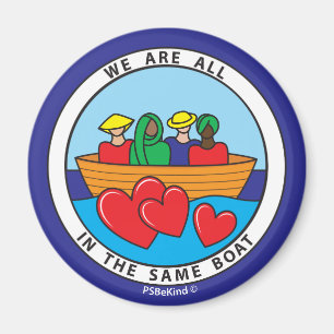 Aimant Nous sommes tous dans le même bateau 2_Aimant rond