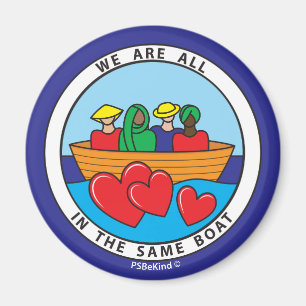 Aimant Nous Sommes Tous Dans Le Même Bateau 2_Round Magne