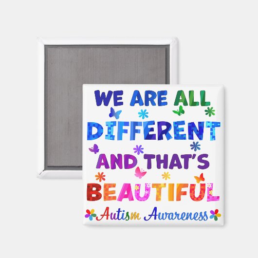 Aimant Nous sommes tous différents (Recto/Verso)