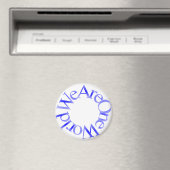 Aimant Nous sommes un monde (bleu) (In Situ (Lave-vaisselle))