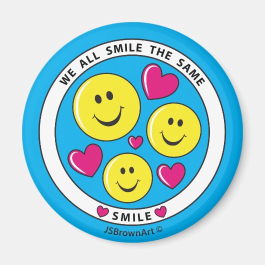 Aimant Nous Sourions Tous L'Aimant Same_Round 2.25" (Devant)