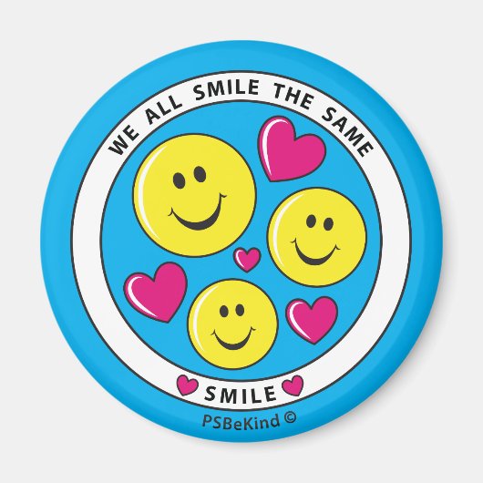 Aimant Nous Sourions Tous L'Aimant Same_Round 2.25" (Devant)