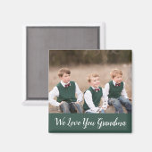 Aimant Nous t'aimons Grand-mère Photo (Recto/Verso)