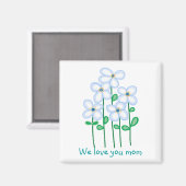 Aimant Nous t'aimons maman fleurs (Recto/Verso)