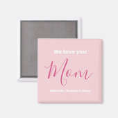 Aimant Nous t'aimons Maman Pink Minimalist (Recto/Verso)