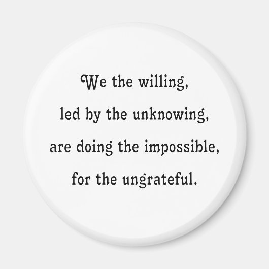 Aimant Nous voulons (Devant)