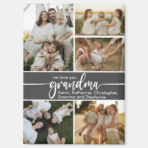 Aimant Nous Vous Aimons Grand-mère Famille 5 Collage de P