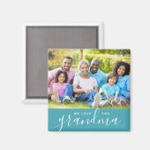 Aimant Nous vous aimons Grand-mère Photo personnalisée (Recto/Verso)
