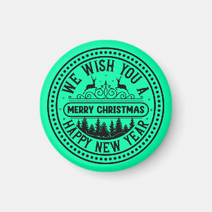Aimant Nous Vous Souhaitons Joyeux Noël Joyeux Nouvel An-