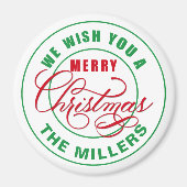 Aimant Nous Vous Souhaitons Un Joyeux Noël (Devant)