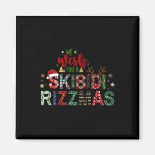 Aimant Nous vous souhaitons un Noël Skibidi Rizzmas drôle