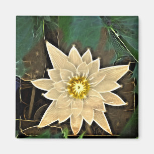 Aimant Nouveau Age Bouddhisme zen Yoga Namaste White Lotu