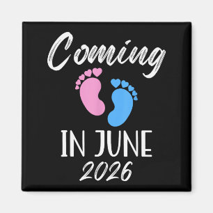 Aimant Nouveau bébé arrive en juin 2026 Baby Shower drôle