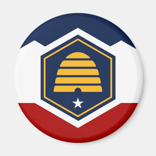 Aimant Nouveau drapeau de l'État de l'Utah (Devant)