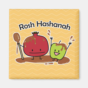 Aimant Nouveau juif de miel de grenade de pomme de Rosh