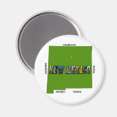 Aimant Nouveau-Mexique, États-Unis (Recto/Verso)