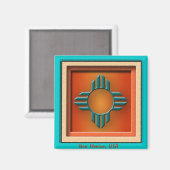 Aimant Nouveau Mexique États-Unis (Recto/Verso)