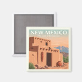 Aimant Nouveau-Mexique vintage (Recto/Verso)