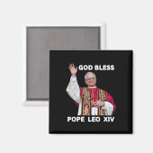 Aimant Nouveau Pape Leo Xiv Cadeaux catholiques Merch Sou (Recto/Verso)