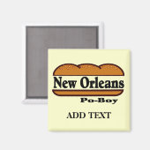 Aimant Nouveau Po Boy d'Orléans (Recto/Verso)