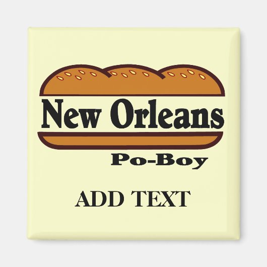 Aimant Nouveau Po Boy d'Orléans (Devant)