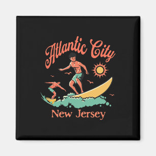 Aimant Nouveau surfeur du New Jersey Atlantic City Nj pla