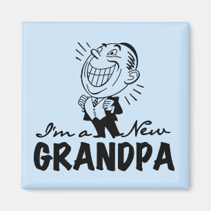 Aimant Nouveaux T-shirts et cadeaux de sourire de grand-p
