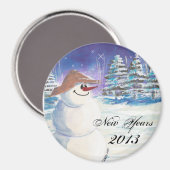 Aimant Nouvel An 2013 Snowman Art (Recto/Verso)